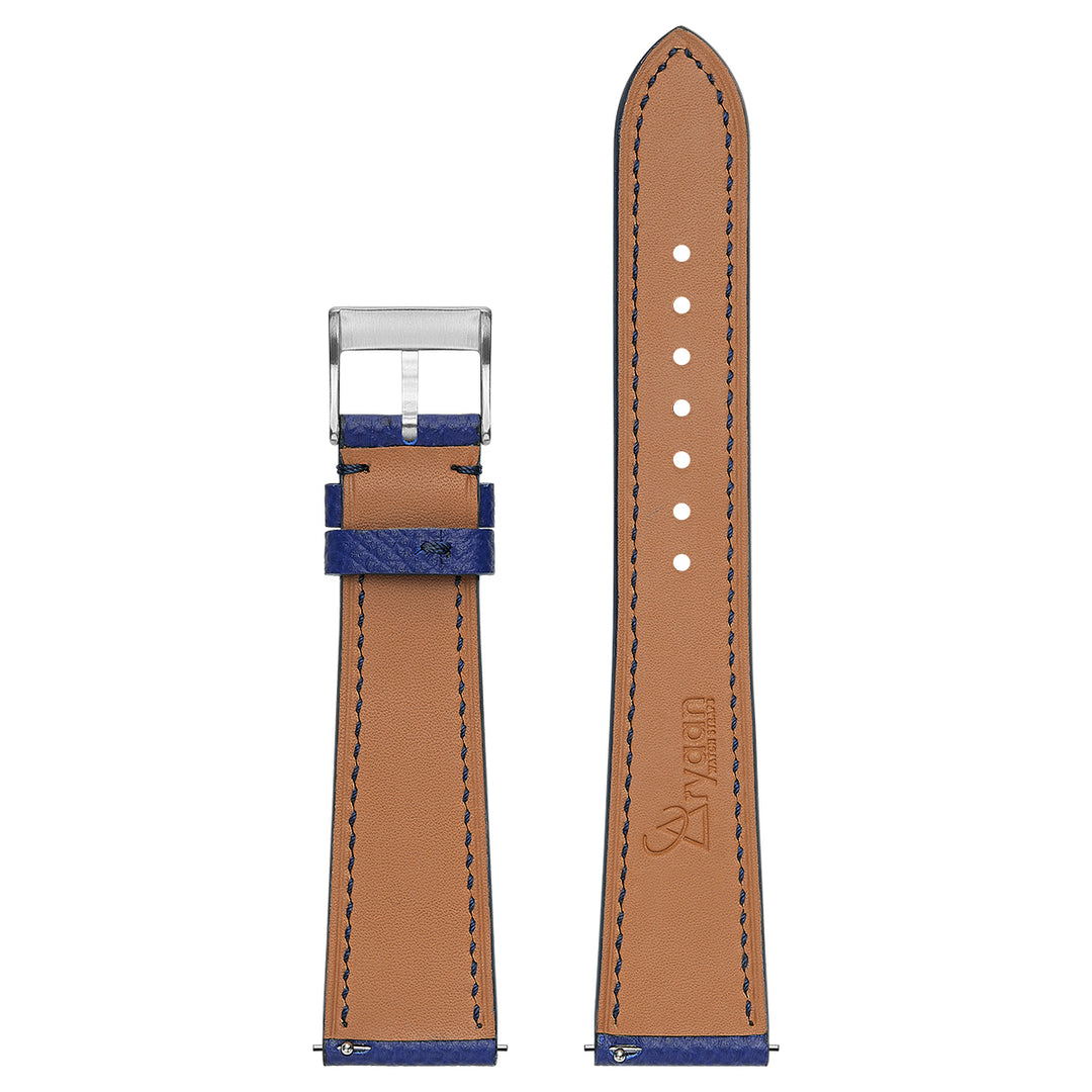 French Epsom Watch Strap - Deep Blue