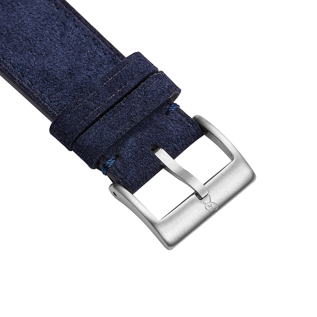 Italian Suede Leather Watch Strap - Midnight Blue