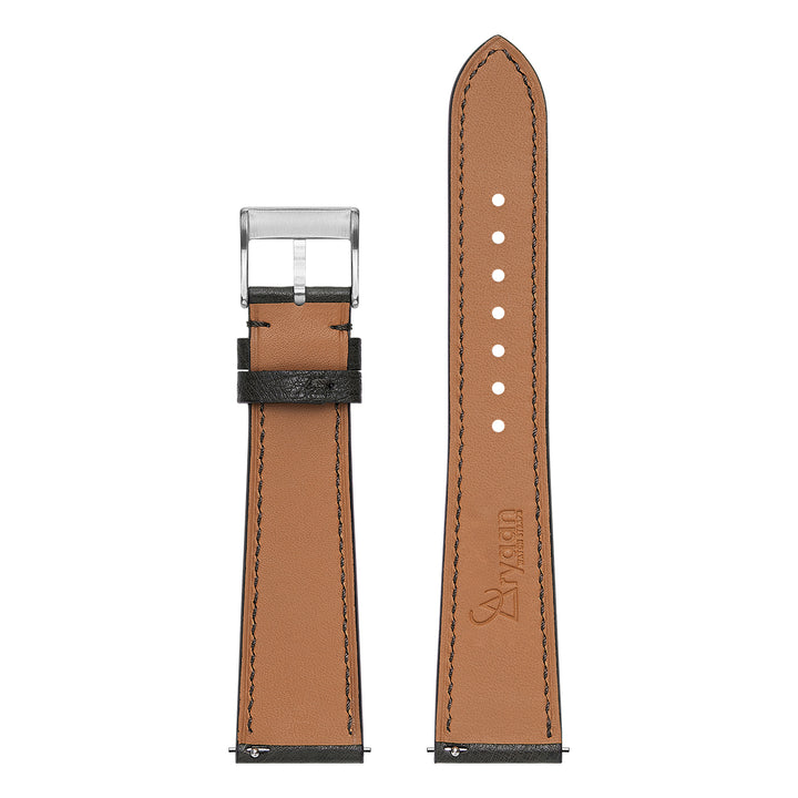 Ostrich Belly Watch Strap - Chocolate Brown