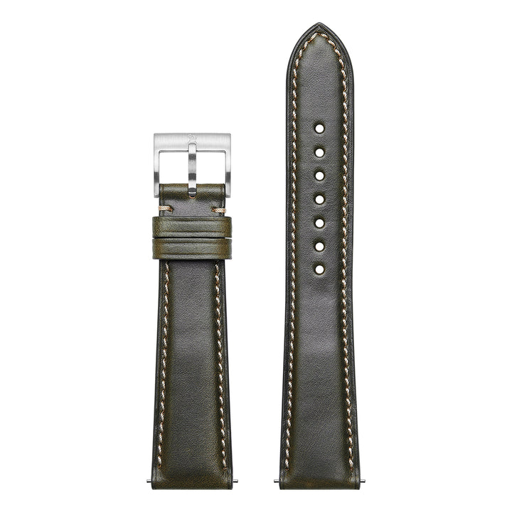 Chromexcel Leather Strap - Pasture Green - White Stitch