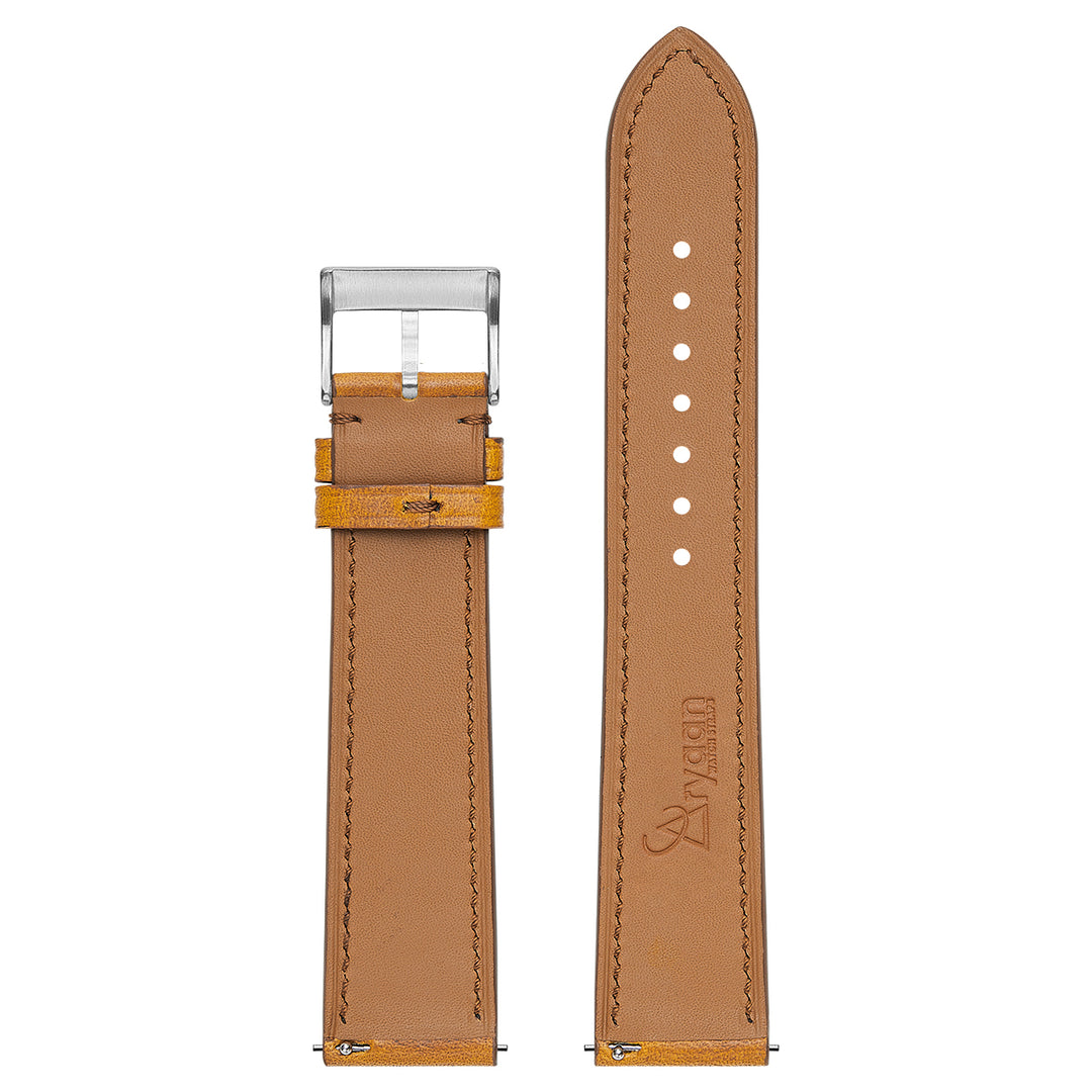 Italian Wax Leather Watch Strap - Summer Tan