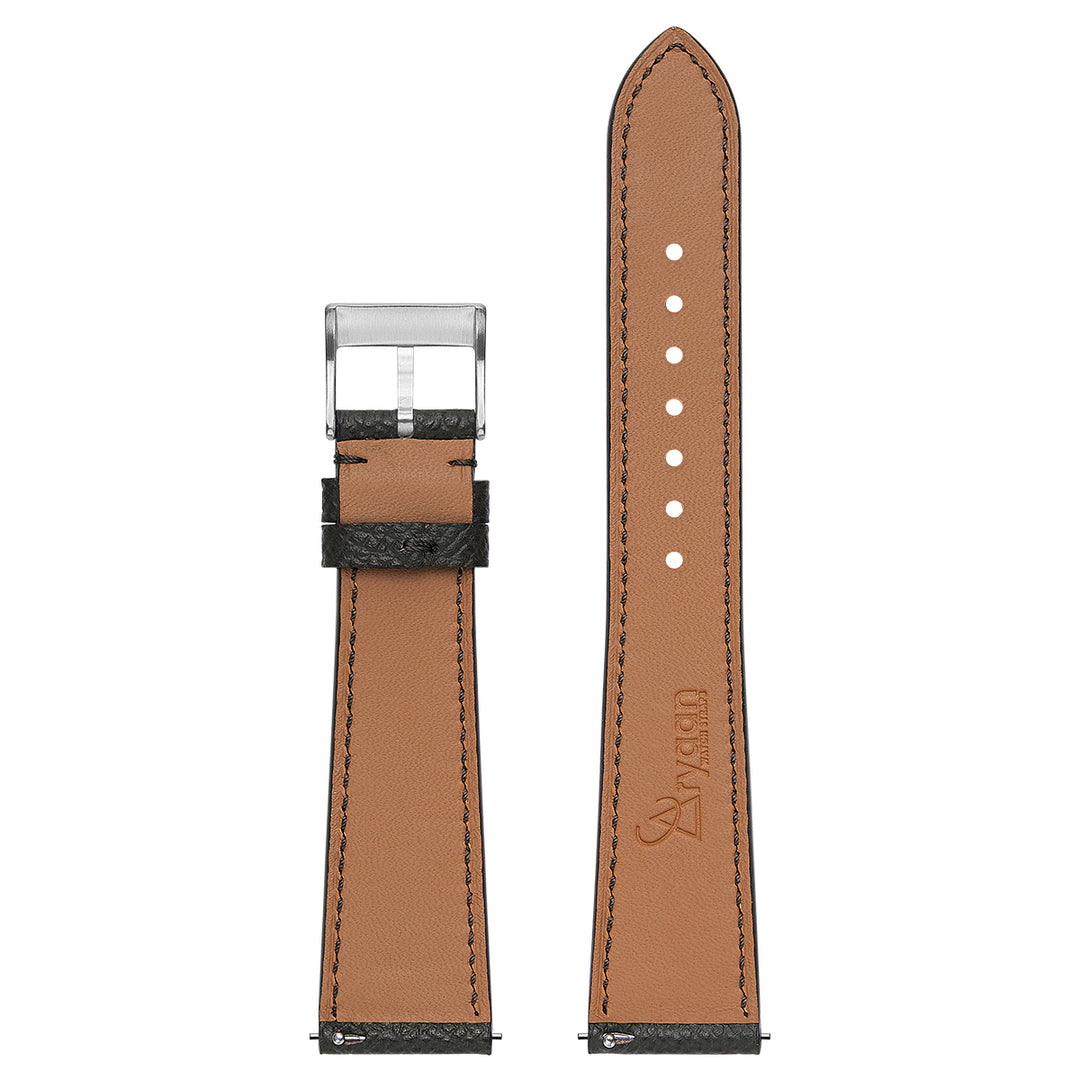 French Epsom Watch Strap - Dark Brown