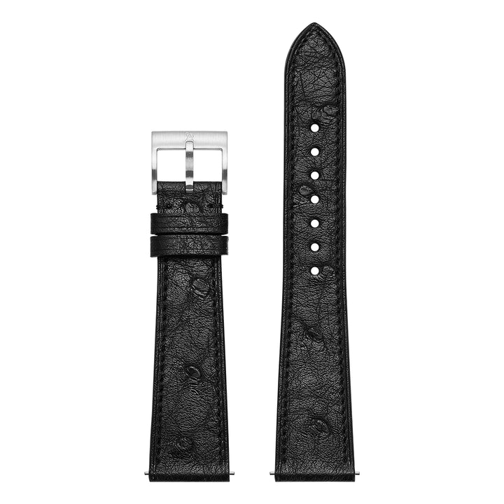 Ostrich Belly Watch Strap - Black