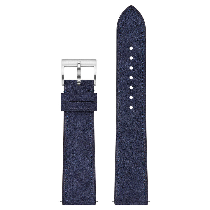 Italian Suede Leather Watch Strap - Midnight Blue