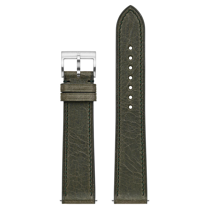 Italian Wax Leather Watch Strap - Racing Green