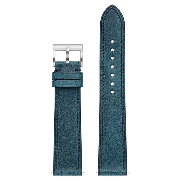 Italian Wax Leather Watch Strap - Turquoise