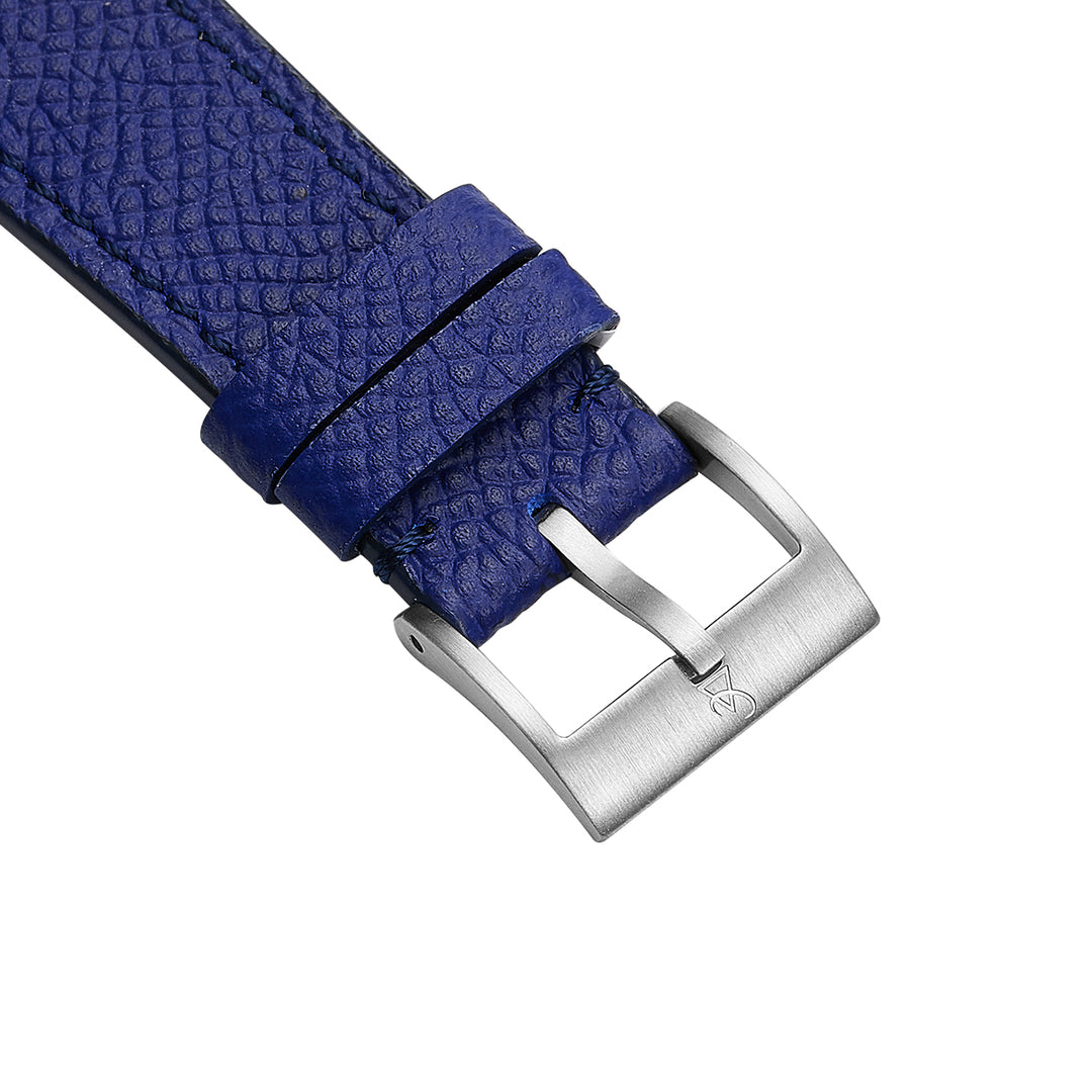 French Epsom Watch Strap - Deep Blue