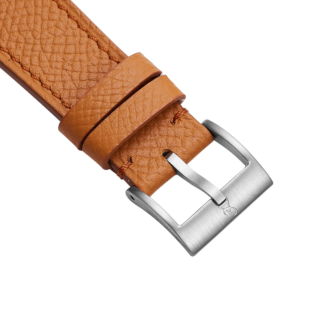 French Epsom Watch Strap - Valencia Orange