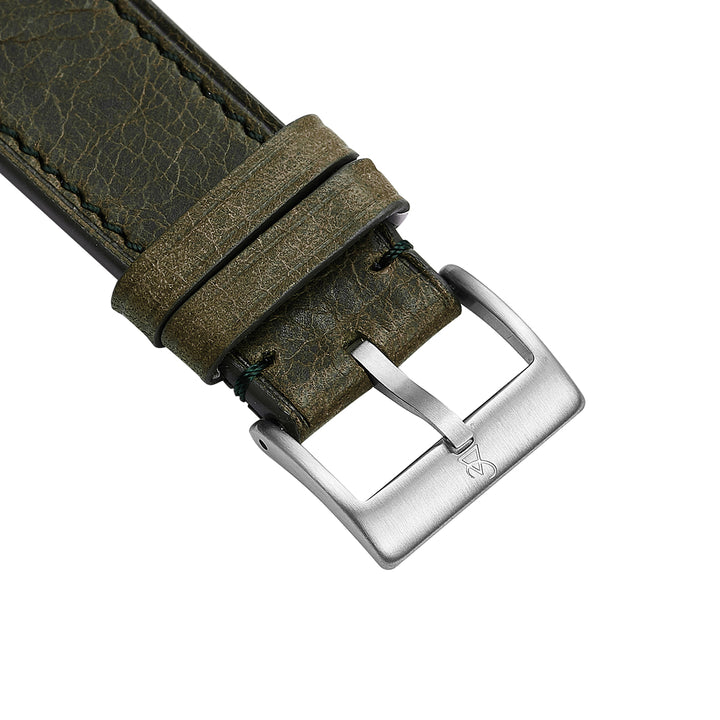 Italian Wax Leather Watch Strap - Racing Green