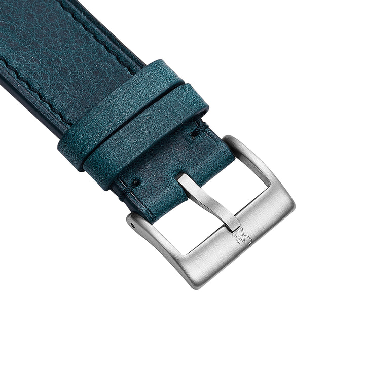 Italian Wax Leather Watch Strap - Turquoise