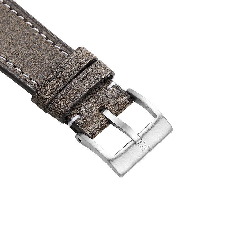 Babele Slim Leather Watch Strap - Brown