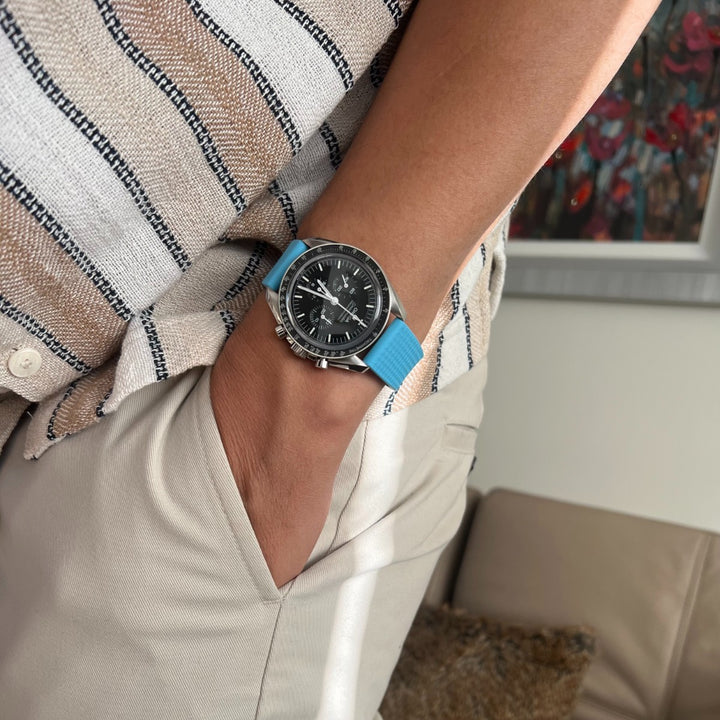 CTS Rubber Watch Strap - Miami Blue