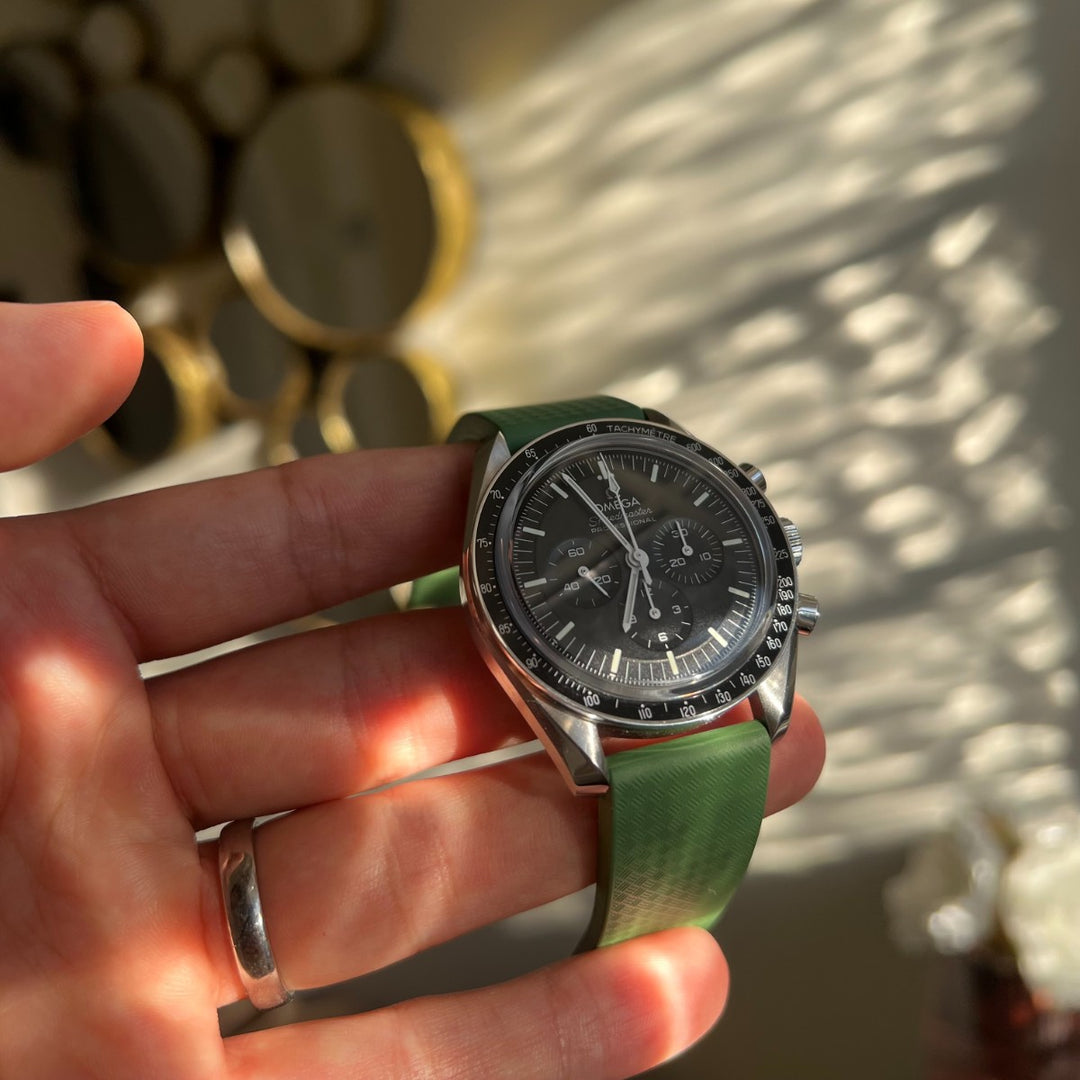 CTS Rubber Watch Strap - Moss Green